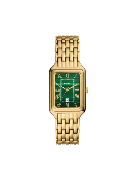 FOSSIL Ceas analogic RAQUEL / gri / verde Ă®nchis auriu