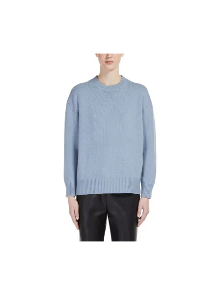 Sweter Max Mara Studio wełniany niebieski