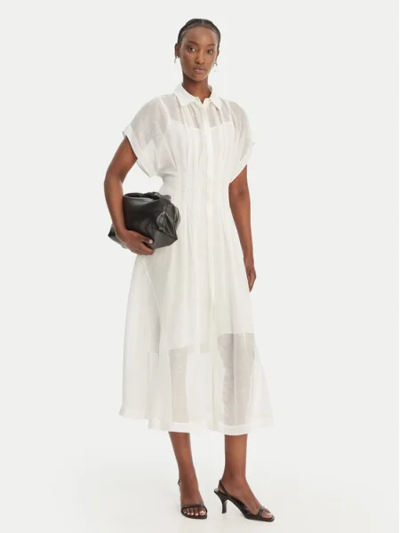 BOSS rochie cu in Davinata alb