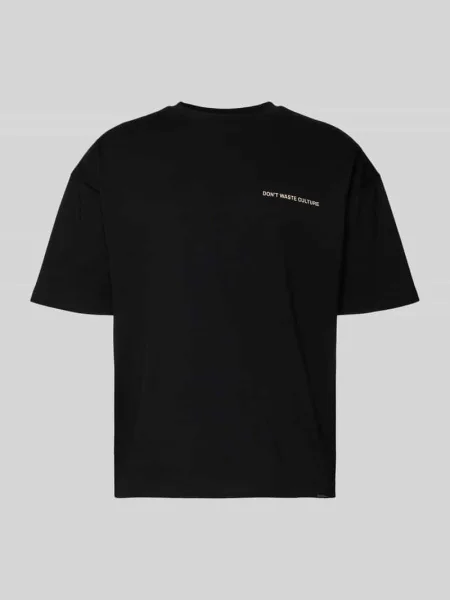 T-shirt z nadrukiem z logo model ‘Javari’ Don't Waste Culture czarna