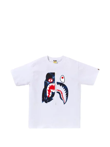 Tricou A Bathing Ape® cu dungi de tigru alb