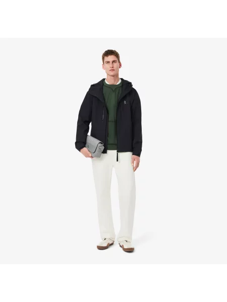 Lacoste Wodoodporna Wiatroszczelna Kurtka Z Kapturem czarny