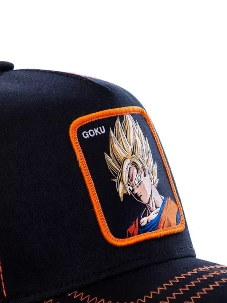 Czapka Trucker Capslab x Dragon Ball Z Goku Saiyen Czarny/Pomarańczowy czarna