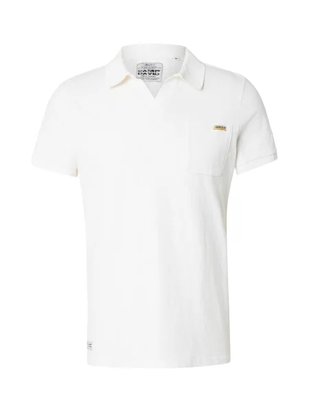 CAMP DAVID Tricou Dune Crusher gri taupe / lână alb