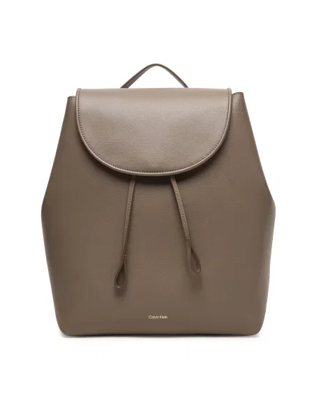 Ruksak Calvin Klein Foil Logo Large Flap Backpack Hnedá béžová