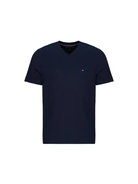 Majica Tommy Hilfiger z V-izrezom črna