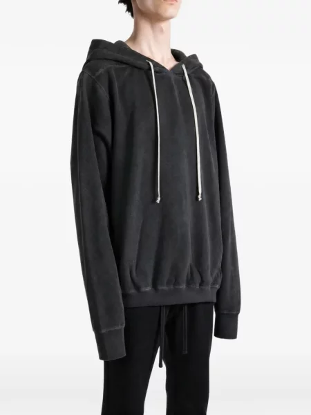 Суичър с качулка Rick Owens Drkshdw с връзки черно
