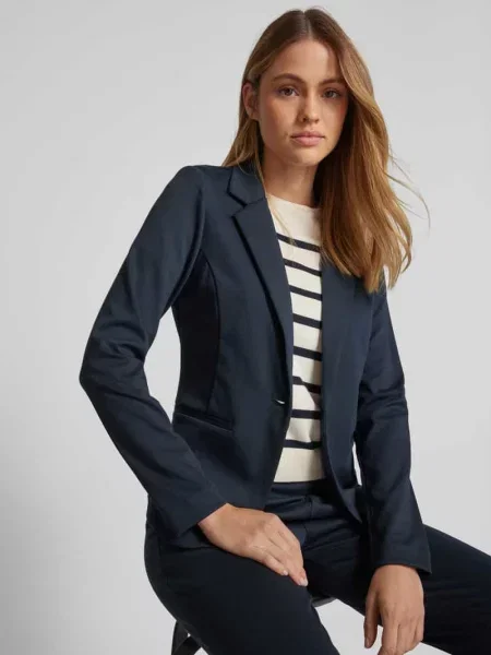 Żakiet z kołnierzem z połami model ‘Kate’ Ichi granatowa