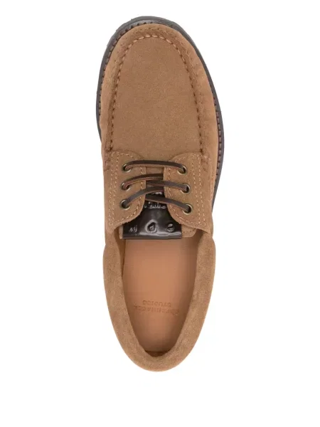 Pantofi loafer Copenhagen cu șireturi din piele de căprioară maro