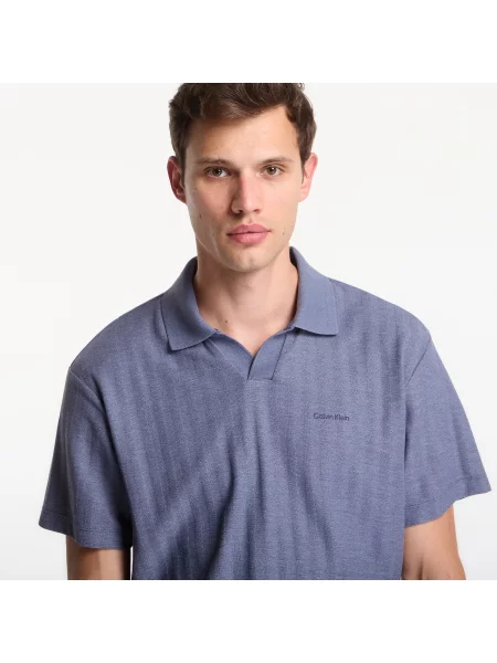 Pruhovaná polokošeľa Calvin Klein modrá