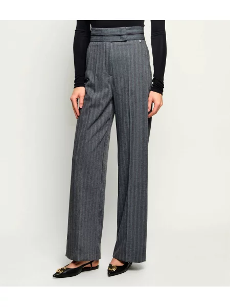 Liu Jo Pantaloni | Relaxed fit cu adaos de lână gri