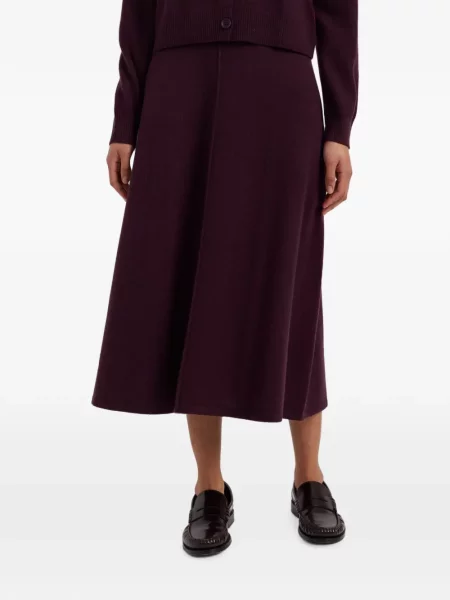 Fustă midi Chinti & Parker tricotate în linie A violet