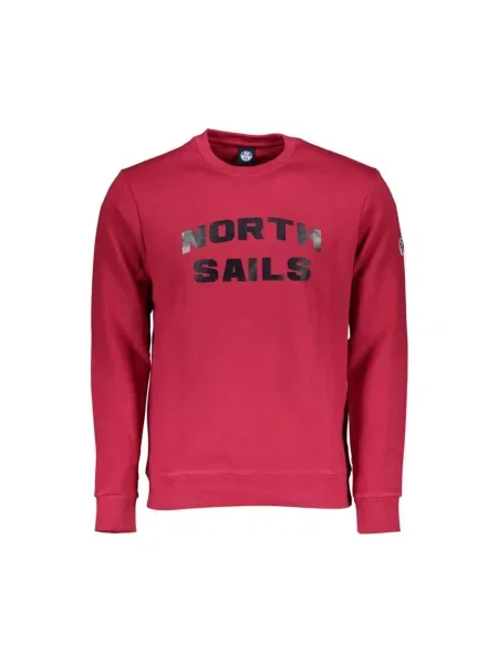 Bluza North Sails żakardowa z dekoltem w kształcie litery U czerwona