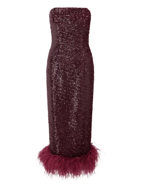 Sukienka midi 16arlington do kolan garniturowa czerwona