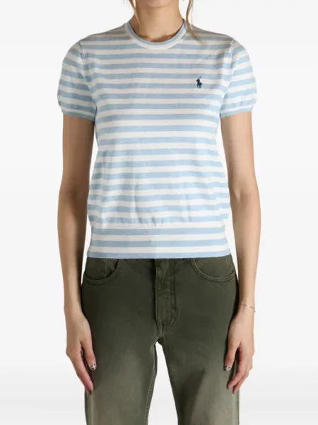 Pruhovaná krátká košile Polo Ralph Lauren modrá