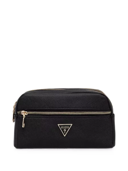 Чанта Guess с автограф черно