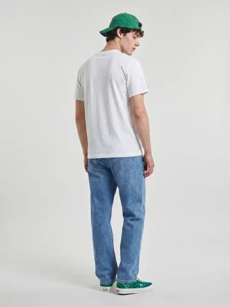 Stretch póló Vans autogrammal fehér