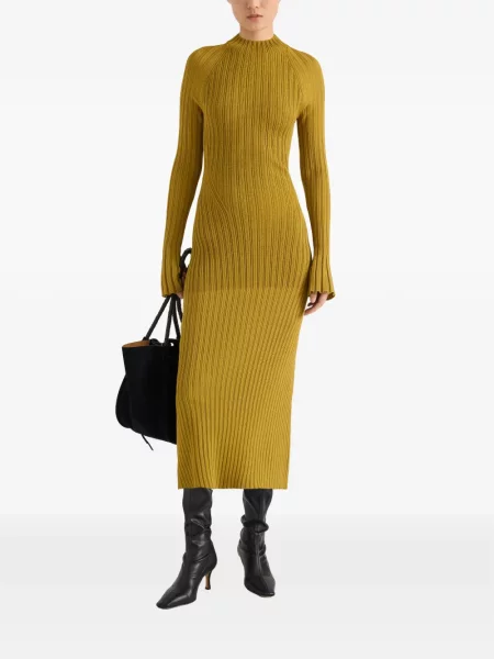 Rochie Proenza Schouler de mătase galben