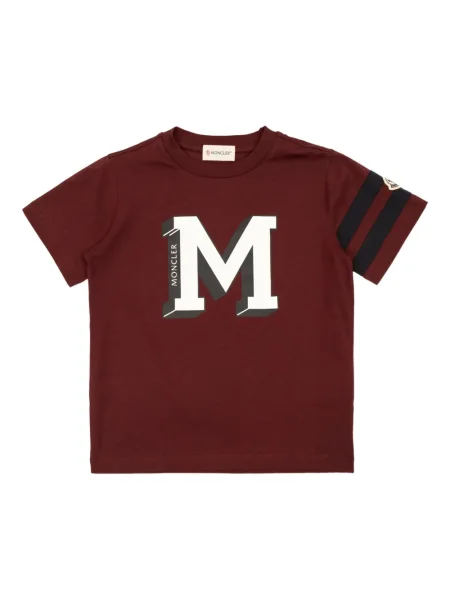 Koszulka dziecięca Moncler Enfant brązowa