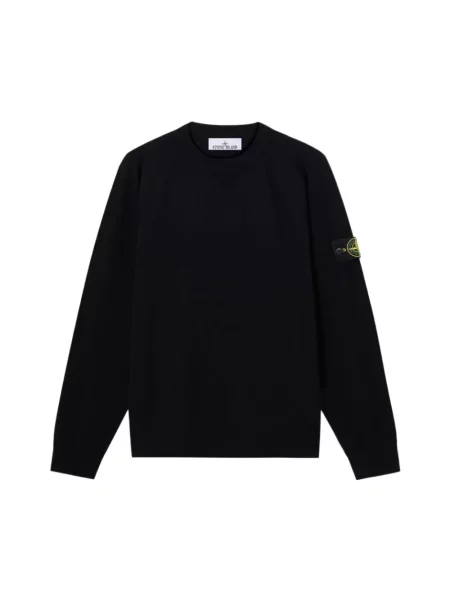 Sweter Stone Island wełniany z kamieniami czarny
