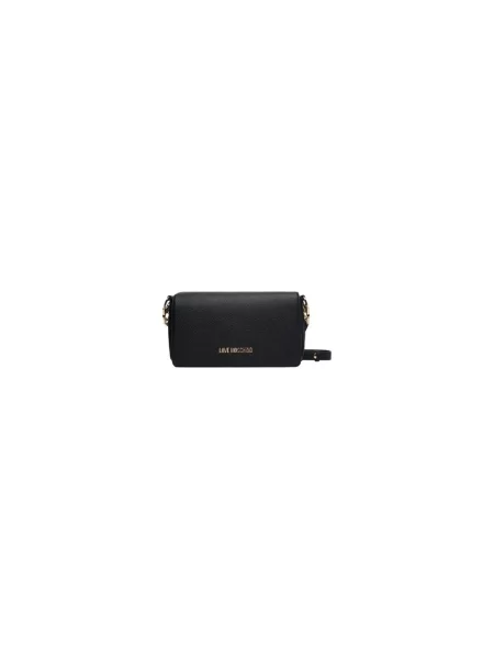 Lniana torebka Love Moschino czarna