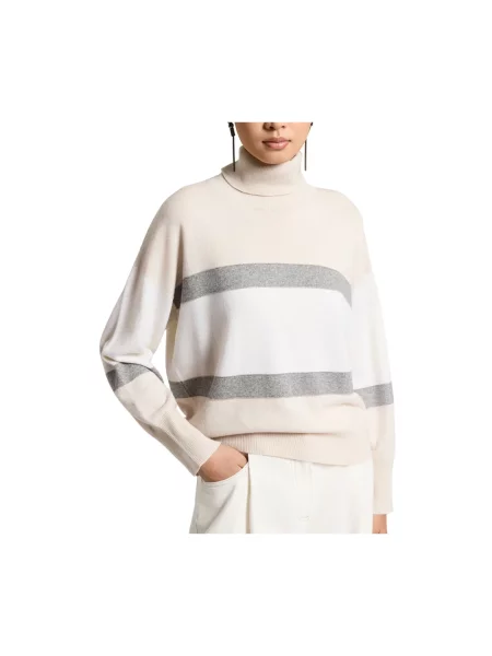Lniany sweter z golfem Peserico