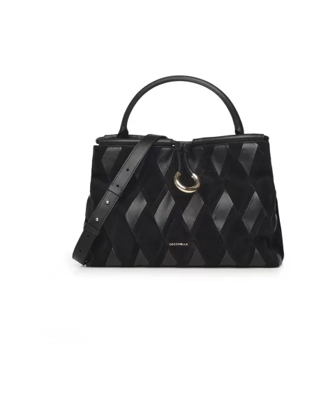 Torebka skórzana Coccinelle skórzana czarna