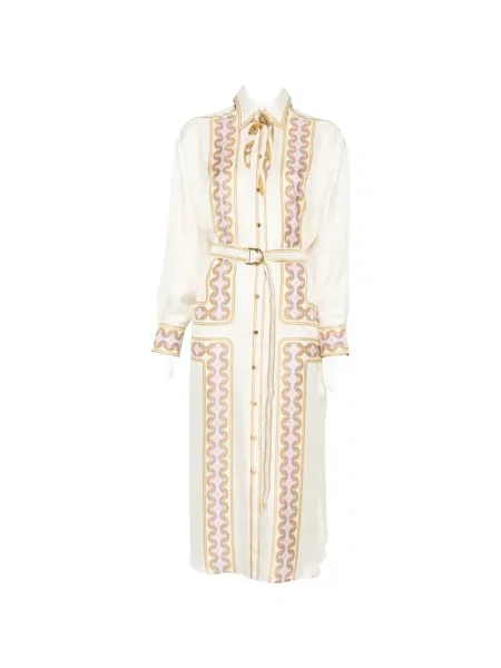 Rochie tip cămașă Zimmermann cu imagine cu imprimeu geometric