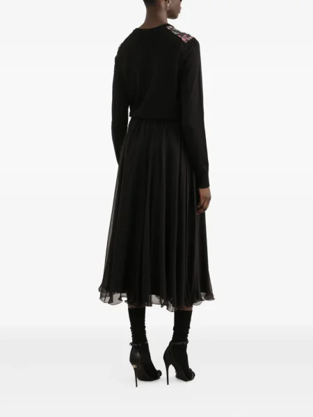 Pulover Dolce & Gabbana cu model floral negru