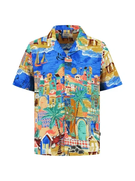 Shiwi Košile Island / žlutá / zelená / oranžová modrá