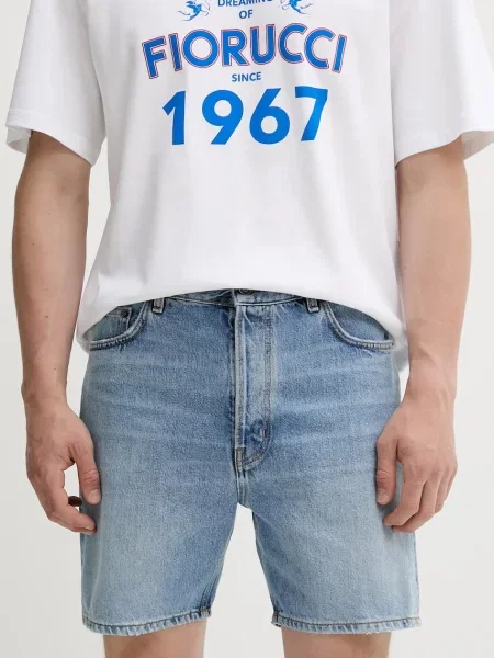 Дънков къс панталон Fiorucci Light Blue Bermuda Denim Shorts мъжки синьо