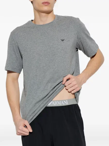 Pijamale Emporio Armani cu autograf gri