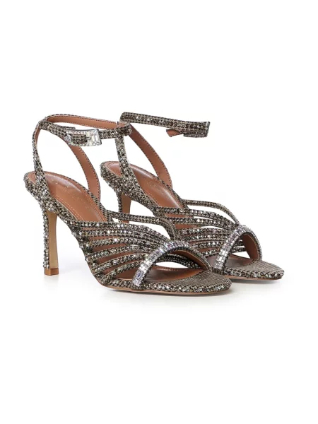 Kurt Geiger Sandały Na Z Kamieniami Ozdobnymi beige brązowe
