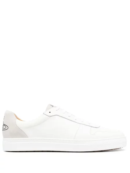 Sneakerși Vivienne Westwood din piele cu imagine alb