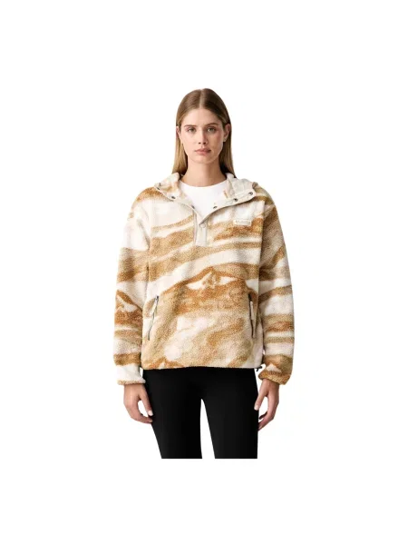 Bluza polarowa Columbia polarowa z nadrukiem beżowa