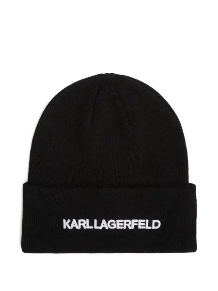 Căciulă Karl Lagerfeld cu broderie negru