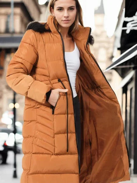 Palton Dewberry portocaliu