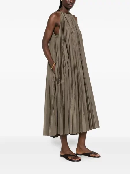 Rochie midi Max Mara cu gât halter verde