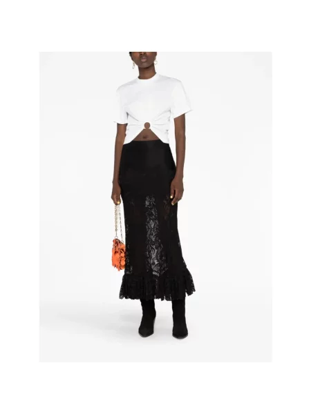 Krótka koszulka Paco Rabanne biała