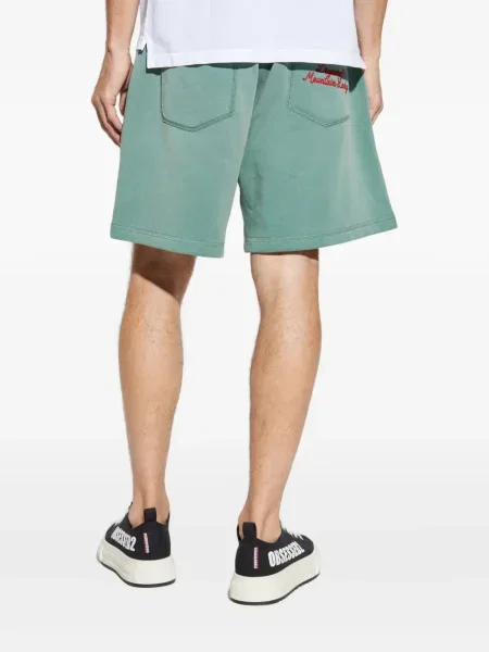 Pantaloni scurți Dsquared2 cu broderie verde