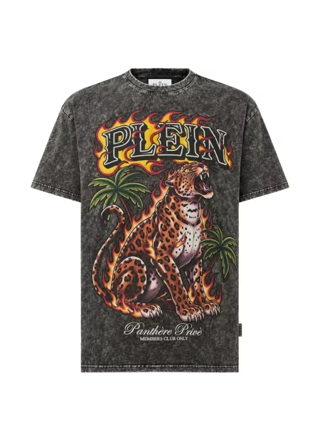 Koszulka Philipp Plein w panterkę czarna