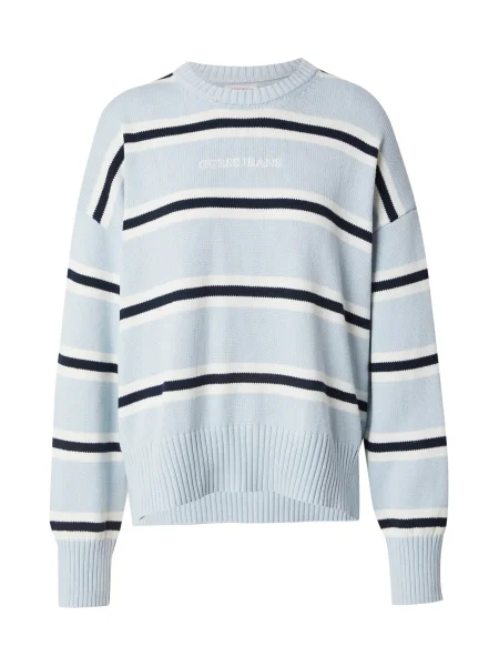 GUESS JEANS Pulover pastel / negru / alb albastru