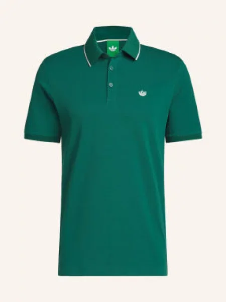 Adidas Originals Koszulka Polo Piqué Original Twistknit Trefoil gruen zielona