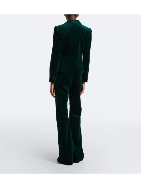 Pantaloni Max Mara de catifea elegante verde
