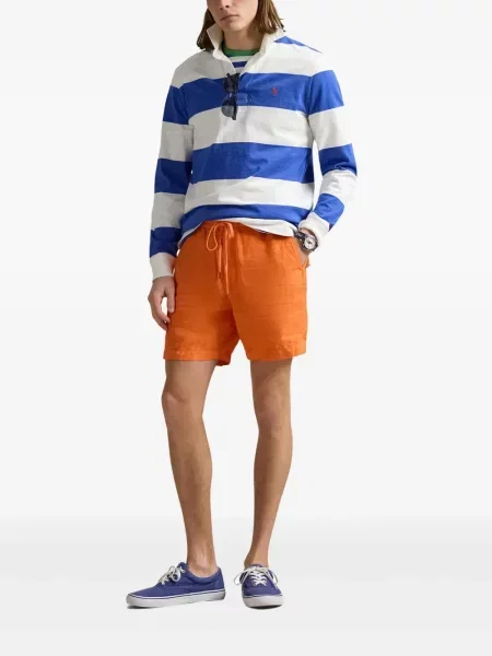 Pletene sportske kratke hlače Polo Ralph Lauren s printom bijela