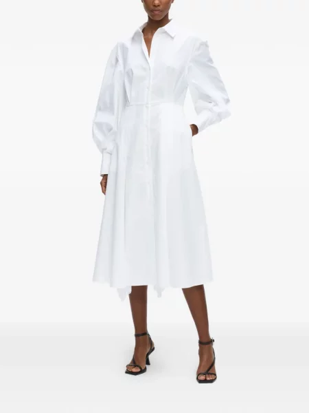 Rochie tip cămașă Karl Lagerfeld din poplin alb