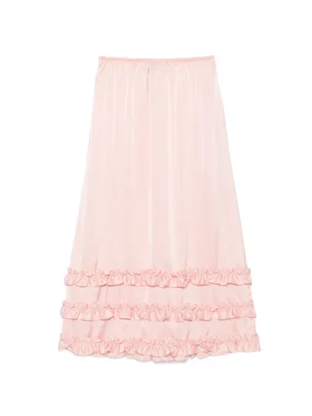 Fusta maxi Simone Rocha cu volane roz