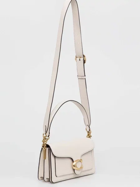 Coach torebka skórzana Tabby 26 beżowy biała