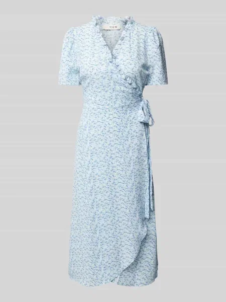 Sukienka midi w kopertowym stylu model ‘Peony’ A-view