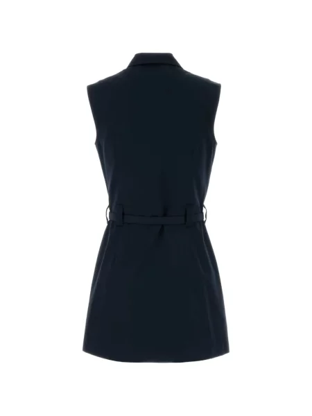 Cu centură rochie mini Miu Miu fără mâneci albastru